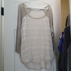 Maurices 3/4 length lace shirt